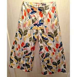 Faeristy Wide Leg Palazzo Pants Womens 2X Tropical Dopamine Resortwear Beach Y2K